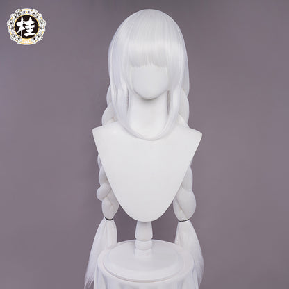 Uwowo Game Azur Lane Le Malin Rabbit Bunny Cosplay Wig 80cm White Long braided - Uwowo Cosplay