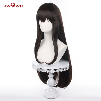 【Pre-sale】Uwowo Anime Lycoris Recoil Cosplay Wig Inoue Takina Cosplay Wig Long Black Hair - Uwowo Cosplay