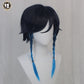 Uwowo Game Genshin Impact Venti Windborne Bard Cosplay Wig Tone-Deaf Bard 50cm Dark blue light blue Gradient Short Hair - Uwowo Cosplay