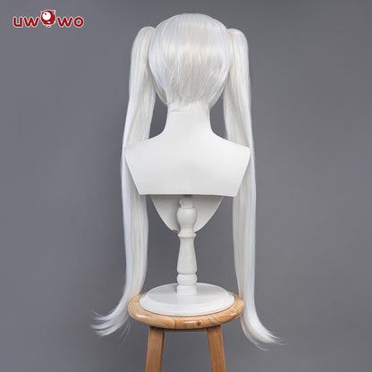 Uwowo Rurudo Action Figure Style Elle Angel Police Cosplay Wig White 30CM+85CM Ponytail - Uwowo Cosplay