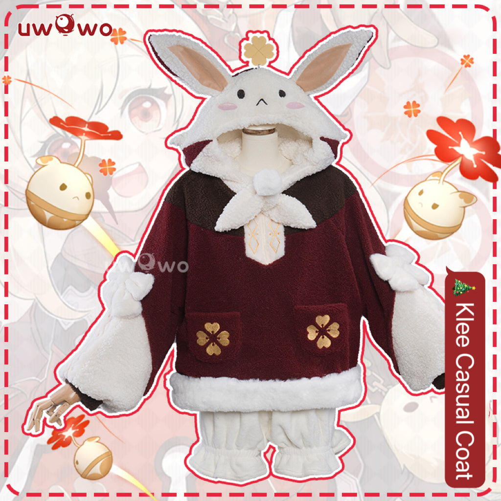 【Pre-sale】Uwowo Genshin Impact Fanart KLee Casual Bunny Ear Hoodie Klee Cute Cospaly With Moveable Ears - Uwowo Cosplay
