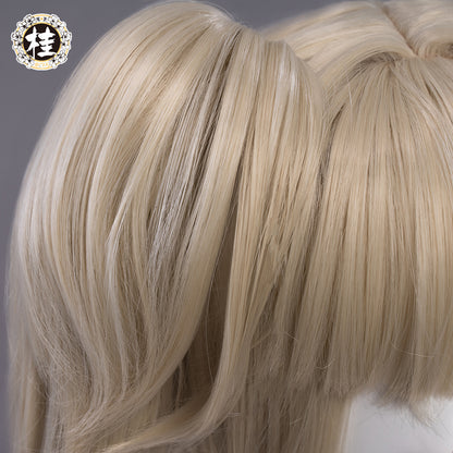 Uwowo Game Genshin Impact Barbara Shining Idol Cosplay Wig Deaconess 40cm Linen Twin tail Hair - Uwowo Cosplay