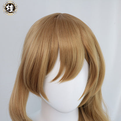 Uwowo Game Genshin Impact Lisa Witch of Purple Rose Cosplay Wig The Librarian 70cm Brown Long Wavy Hair - Uwowo Cosplay