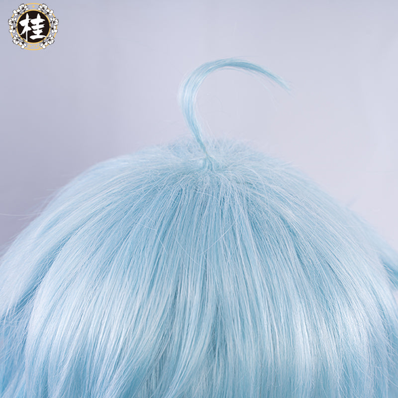 Uwowo Game Genshin Impact Chongyun Frozen Ardor Cosplay Wig 30cm Ice blue Short Hair - Uwowo Cosplay