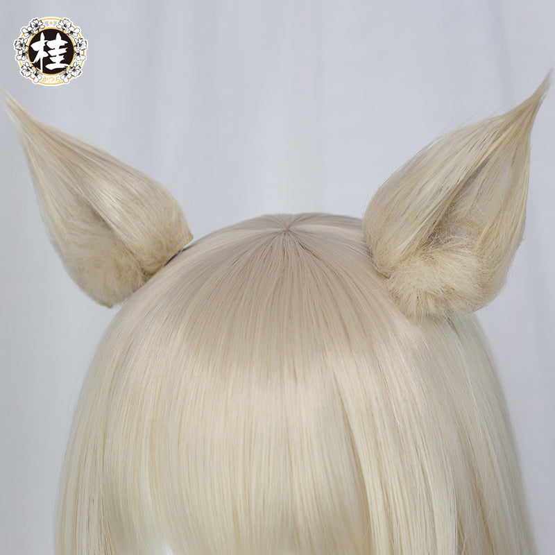 【Pre-sale】Uwowo Game Nekopara vol.4 Coconut Cosplay Wig and Ears 80cm Linen Long Straight hair - Uwowo Cosplay
