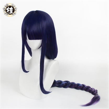 Uwowo Game Genshin Impact Inazuma Baal Raiden Shogun Cosplay Wig 105cm Long braided Hair - Uwowo Cosplay