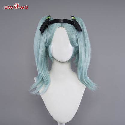 【Pre-sale】Uwowo Anime Cyberpunk: Edgerunners Cosplay Rebecca Cosplay Wig Light Blue Hair With Ponytail - Uwowo Cosplay