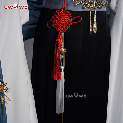 [Last Batch] 【In Stock】Uwowo Genshin Impact Fanart Shenhe Chinese Hanfu Traditional Clothing Liyue Cosplay Costume