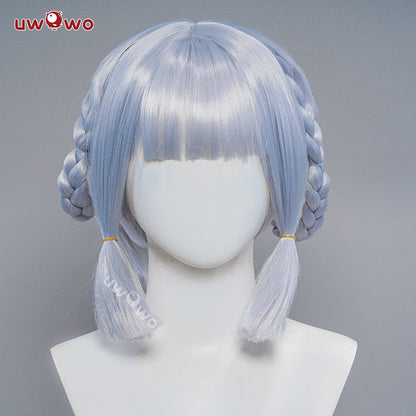 Uwowo Genshin Impact Ayaka Fontaine Springbloom Missive Dress New Skin Outfit Cosplay Wig