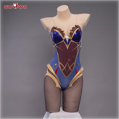 Uwowo Game Genshin Impact Plus Size Cosplay Mona Megistus Astral Reflection Costume Cute Enigmatic Astrologer Bodysuit - Uwowo Cosplay