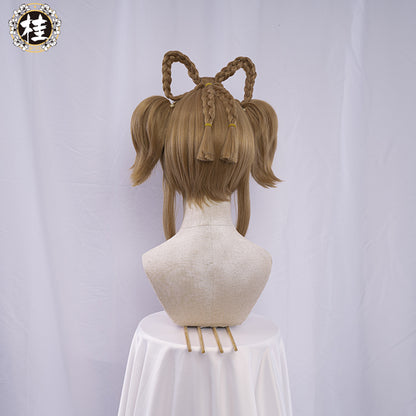 Uwowo Game Genshin Impact Yaoyao Cosplay Wig 25cm Brown Short Hair - Uwowo Cosplay