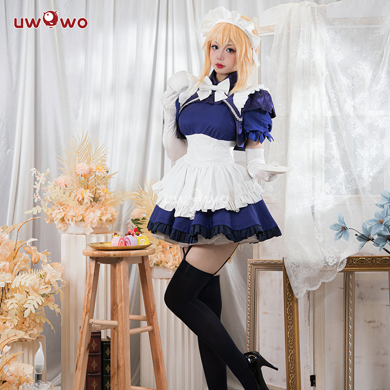 UWOWO Anime Fate/Grand Order FGO Jeanne D'Arc Maid Dress Cosplay Costume