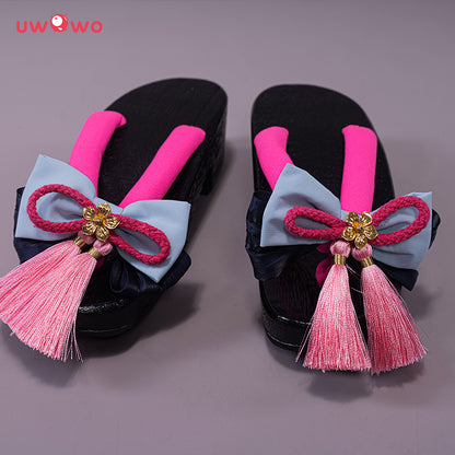 【In Stock】Uwowo Game Genshin Impact Kamisato Ayaka Frostflake Heron Cosplay Shoes - Uwowo Cosplay