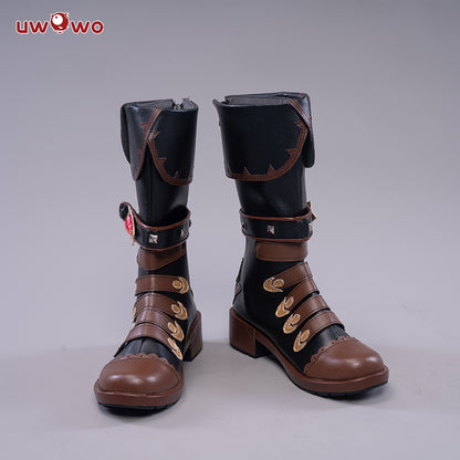 Uwowo Game Genshin Impact Cosplay Diluc The Dark Side of Dawn Darknight Hero Cosplay Shoes - Uwowo Cosplay
