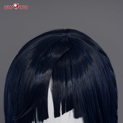Uwowo Genshin Impact Yelan Liyue Hydro Female Cosplay Wig Short Blue Hair - Uwowo Cosplay