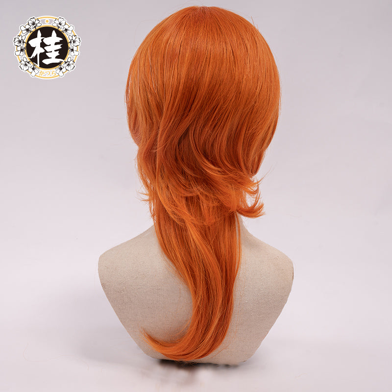 Orange anime shop wig