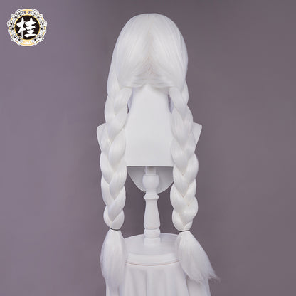 Uwowo Game Azur Lane Le Malin Rabbit Bunny Cosplay Wig 80cm White Long braided - Uwowo Cosplay