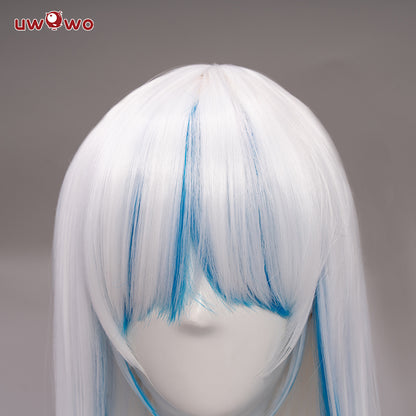 【Pre-sale】Uwowo Cosplay Gawr Gura Cosplay Wig Shark GAWRGURA 40cm White Blue Gradient Wig - Uwowo Cosplay