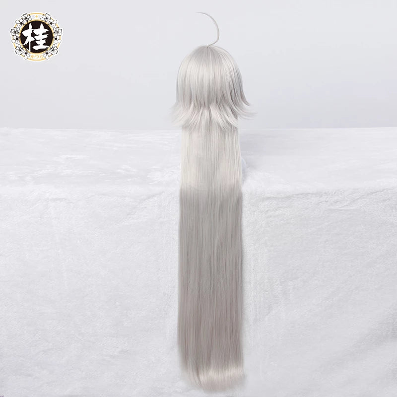 UWOWO Game Fate Grand Order/FGO Jeanne d'Arc Alter (J'Alter) Cosplay Wig 100 CM Sliver Long Straight Heat Resistant Wig - Uwowo Cosplay
