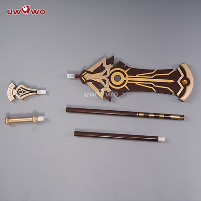 Uwowo Game Genshin Impact Cosplay Props Polearm Cyno Weapon Detachable Staff Of The Scarlet Sands - Uwowo Cosplay