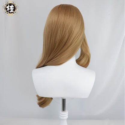 Uwowo Game Genshin Impact Lisa Witch of Purple Rose Cosplay Wig The Librarian 70cm Brown Long Wavy Hair - Uwowo Cosplay