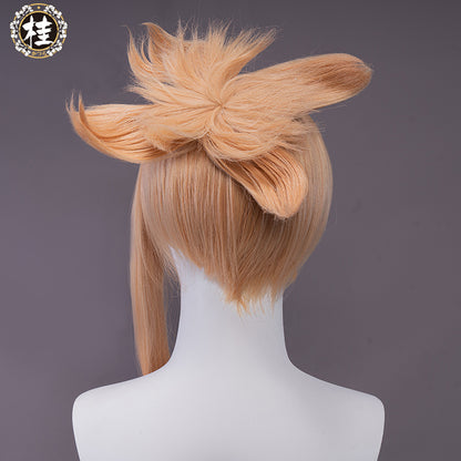Uwowo Game Genshin Impact Yoimiya Cosplay Wig 25cm Gold Hair - Uwowo Cosplay