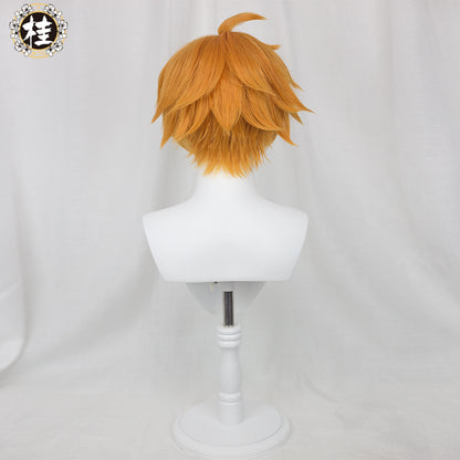【Pre-sale】Uwowo Game Genshin Impact Tartaglia Childe Cosplay Wig 28cm Orange Short Hair - Uwowo Cosplay