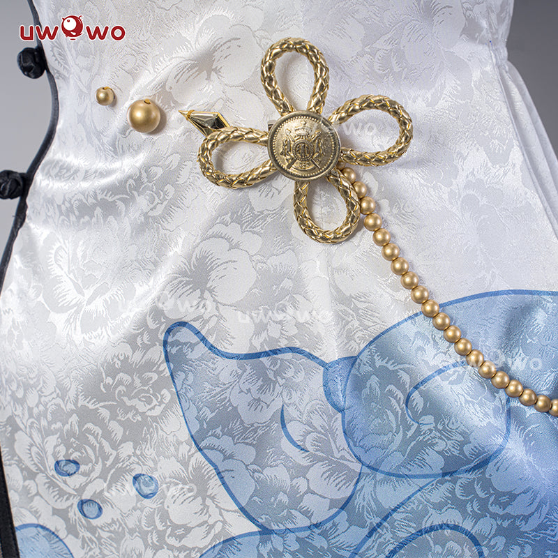 【In stock】Uwowo Genshin Impact Fanart: Ganyu Qipao Chinese Dress Cosplay Costumes