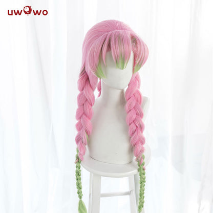 Uwowo Demon Slayer: Kimetsu no Yaiba Kanroji Mitsuri Cosplay Wig 85cm Long Pink Green Gradient Wig - Uwowo Cosplay