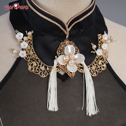 Uwowo Game Azur Lane Chenhai Black Chinese Dress Sexy Cosplay Costume - Uwowo Cosplay