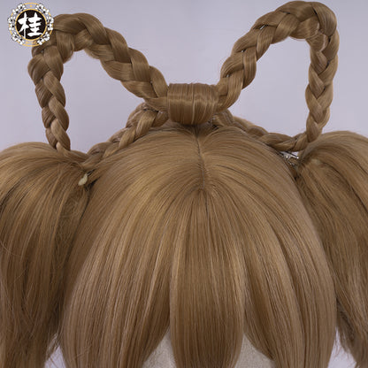 Uwowo Game Genshin Impact Yaoyao Cosplay Wig 25cm Brown Short Hair - Uwowo Cosplay