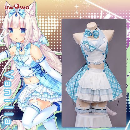 【In Stock】Uwowo Game Nekopara Live Catgirls Vanilla Idol Stage Performance Cosplay Costume - Uwowo Cosplay