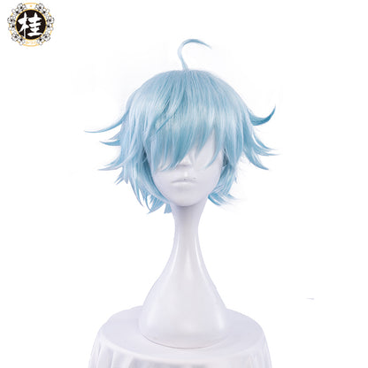 Uwowo Game Genshin Impact Chongyun Frozen Ardor Cosplay Wig 30cm Ice blue Short Hair - Uwowo Cosplay