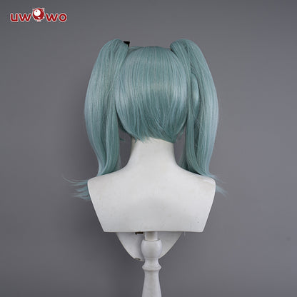 【Pre-sale】Uwowo Anime Cyberpunk: Edgerunners Cosplay Rebecca Cosplay Wig Light Blue Hair With Ponytail - Uwowo Cosplay