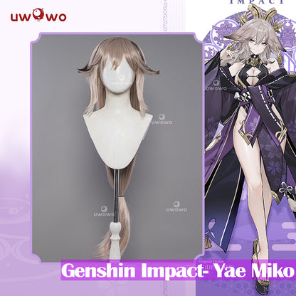 Uwowo Genshin Impact Fanart Yae Miko Alter Kimono Style Cosplay Wig