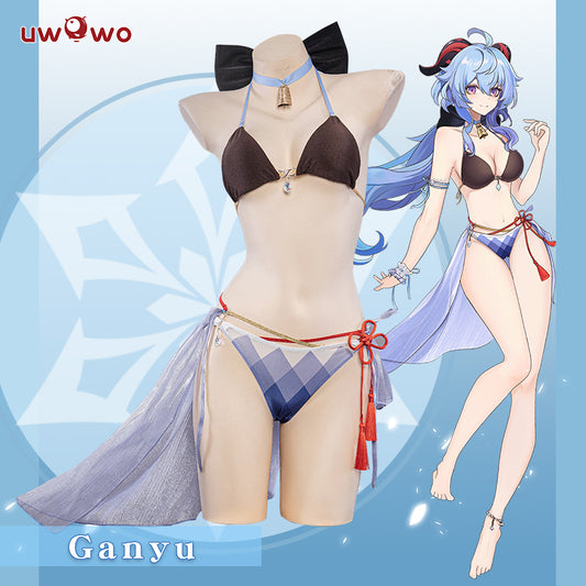 【Pre-sale】Exclusive Authorization Uwowo Genshin Impact Swimsuit Fanart Ganyu Swimsuit Cosplay Costume - Uwowo Cosplay