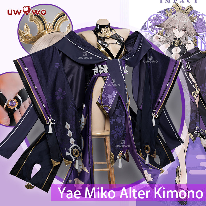 【In Stock】Uwowo Genshin Impact Fanart Yae Miko Alter Kimono Style Cosplay Costume
