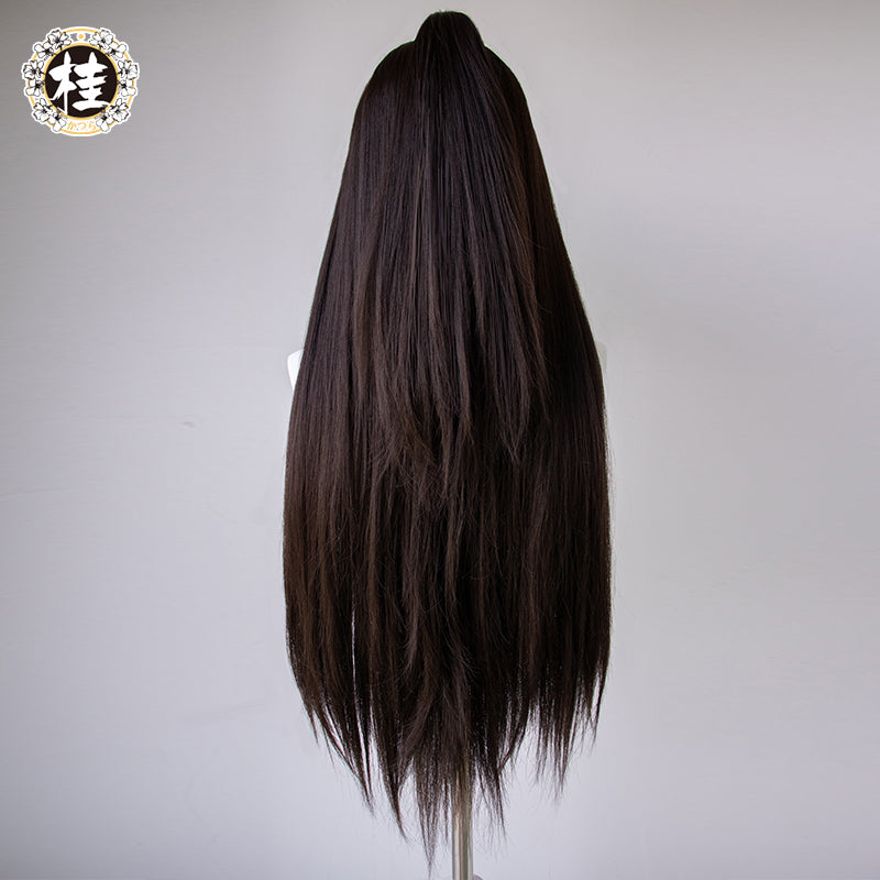 Uwowo The Untamed Wei Wuxian Wei Ying Black Wig 90cm long Hair Synthetic Heat Resistant Fiber - Uwowo Cosplay