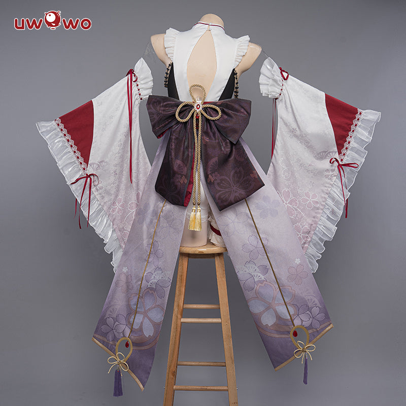 Exclusive Uwowo Genshin Impact Fanart Yae Miko Maid Dress Cosplay Costume - Uwowo Cosplay
