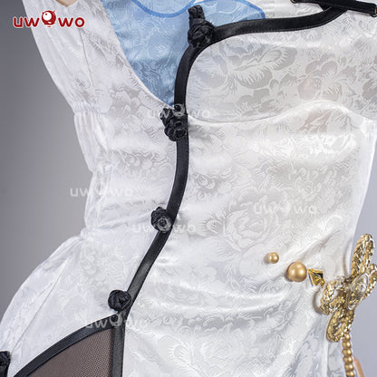 INSTOCK Uwowo Genshin Impact Fanart: Ganyu Qipao Chinese Dress Cosplay Costumes S-3XL