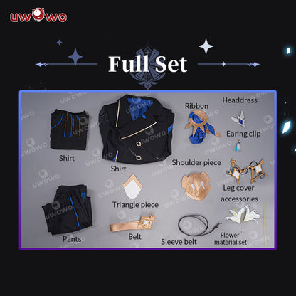 【In-Stock】Uwowo Exclusive Authorization Genshin Impact Fanart Aether Abyss Prince Traveler Cosplay Costume - Uwowo Cosplay