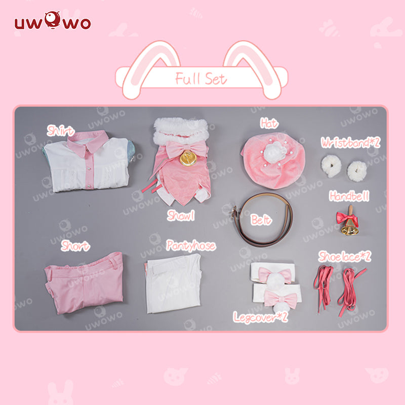 【In Stock】Exclusive Uwowo Genshin Impact Fanart Venti Cute Bunny Outfit Cosplay Costume - Uwowo Cosplay