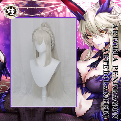 Exclusive authorization Uwowo x sakiyamama: Fate/GrandOrder FGO Artoria Pendragon Alter(Lancer) Bunny Girl Ver. Cosplay Wig - Uwowo Cosplay