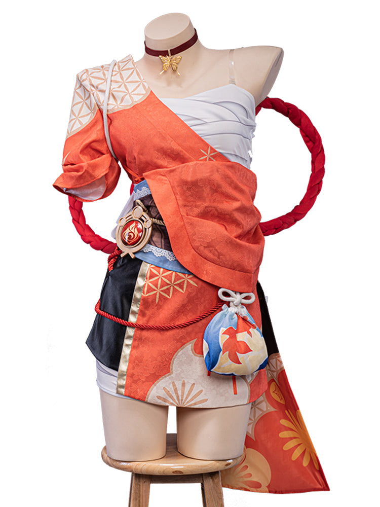 Uwowo Game Genshin Impact Yoimiya Plus Size Costume Cosplay Costume - Uwowo Cosplay