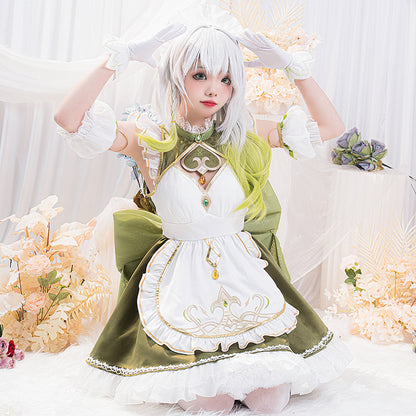 【In Stock】Uwowo Game Genshin Impact Fanart Cosplay Nahida Cute Maid Ver Cosplay Costume