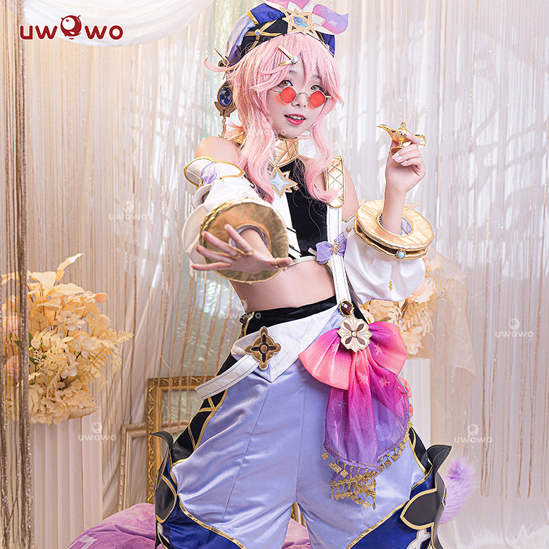【In Stock】Uwowo Genshin Impact: Dori Sumeru Merchant Electro Cosplay Costume - Uwowo Cosplay