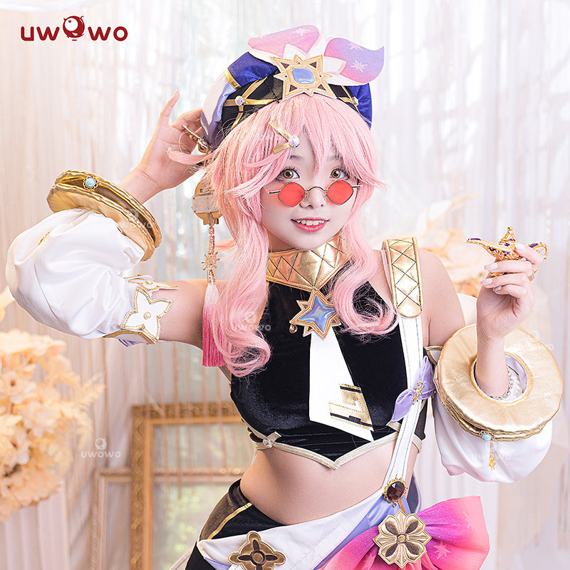 【In Stock】Uwowo Genshin Impact: Dori Sumeru Merchant Electro Cosplay Costume - Uwowo Cosplay