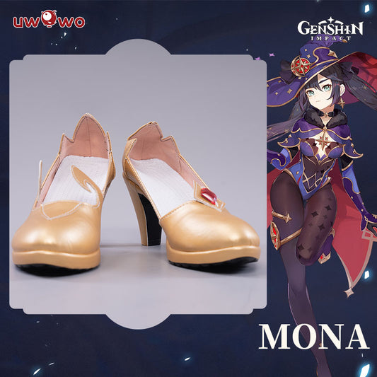 Uwowo Game Genshin Impact Mona Megistus Cosplay Astral Reflection Cosplay Shoes - Uwowo Cosplay
