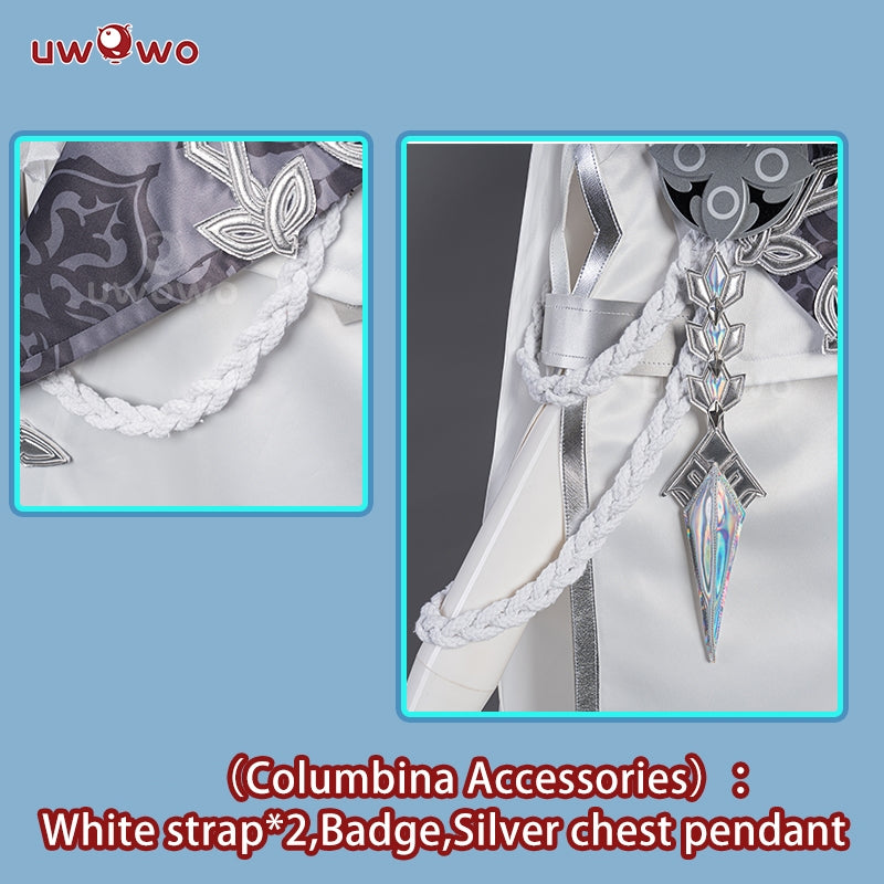 【Pre-sale】Uwowo Genshin Impact: Columbina Fatui Harbingers Damselette Snezhnaya Cosplay Costume - Uwowo Cosplay