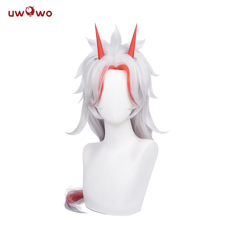 Uwowo Game Genshin Impact Wig Arataki Itto Cosplay Wig With Horns